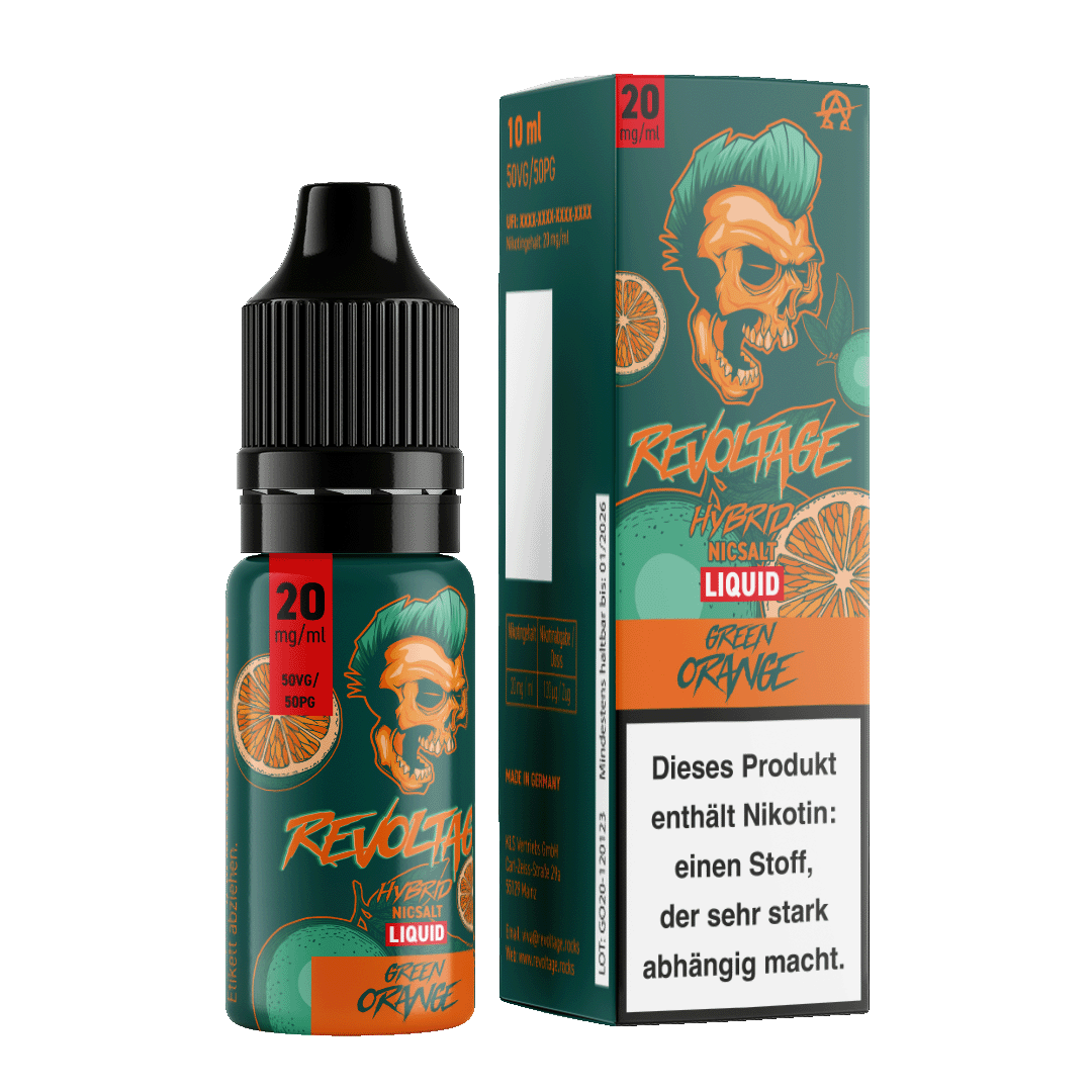 Revoltage Green Orange E-Liquid 20 mg / 10 ml