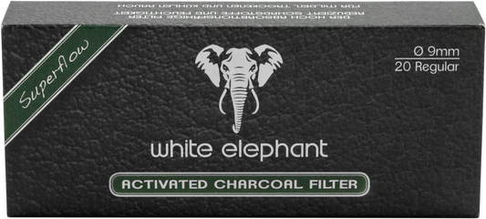 White Elephant Aktivkohle Filter 9 mm 20er