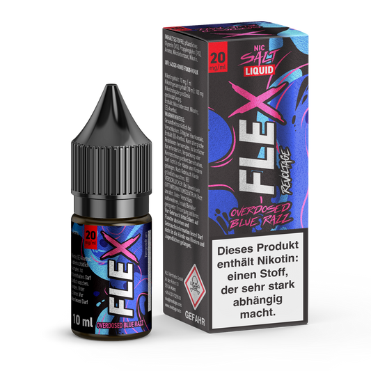 Revoltage FLEX – Overdosed Blue Razz E-Liquid 20 mg / 10ml