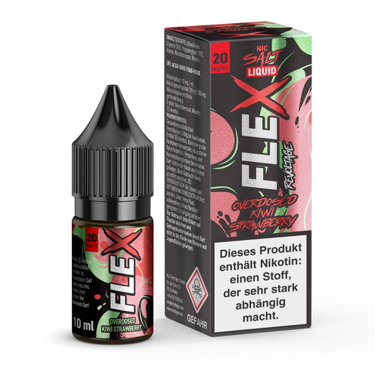 Revoltage  FLEX – Overdosed Kiwi Strawberry E-Liquid 20 mg / 10ml