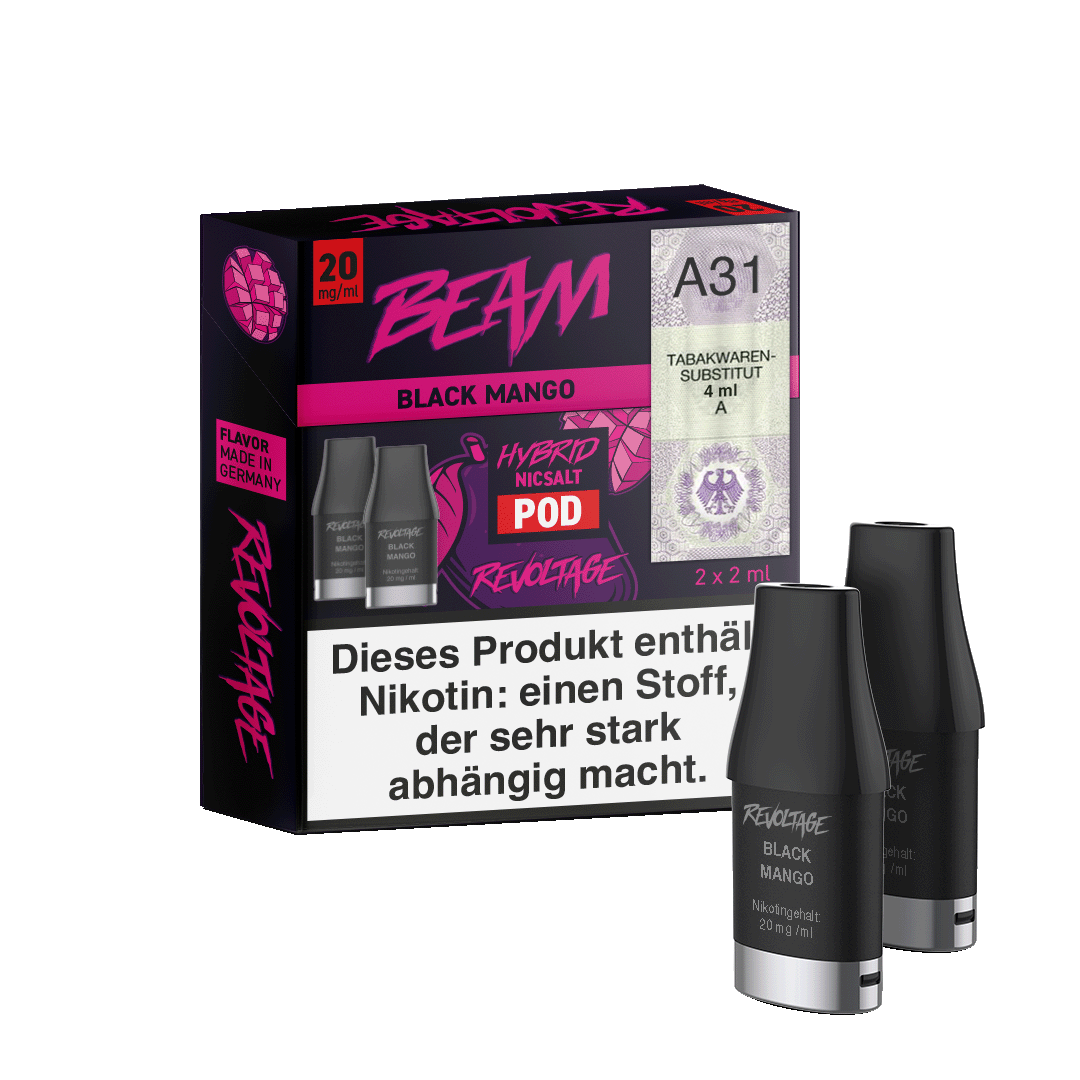 Revoltage Beam Pod 2ml Black Mango 20mg (2 Stück)