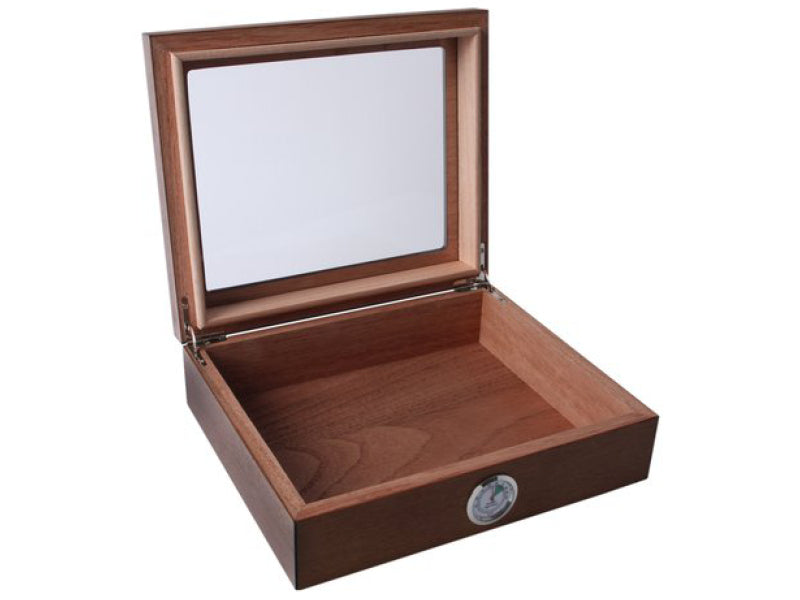 Humidor mit Schauglas in Echtholzfurnier
